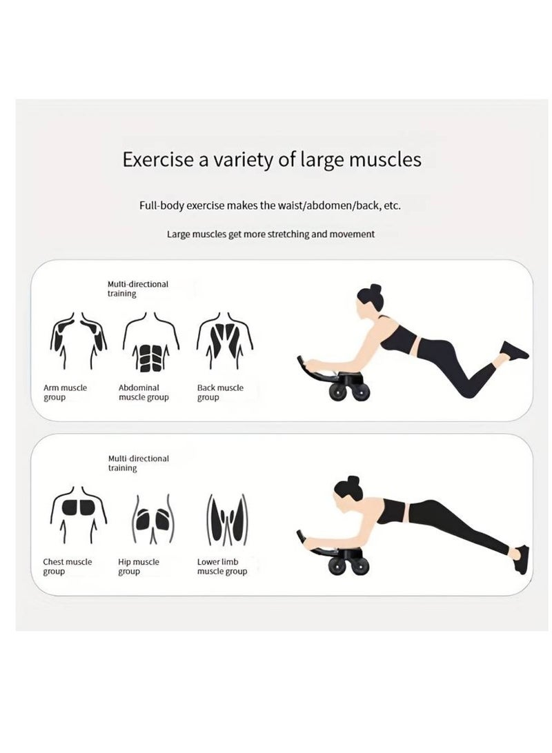 DIGI CORE New Ab Roller Wheel With Knee Mat And Timer, Automatic Rebound Abdominal Wheel, Ab Abdominal Exercise Roller with Elbow Support, Abs Workout Equipment Ab Exercise Roller For Women Men - Image 2