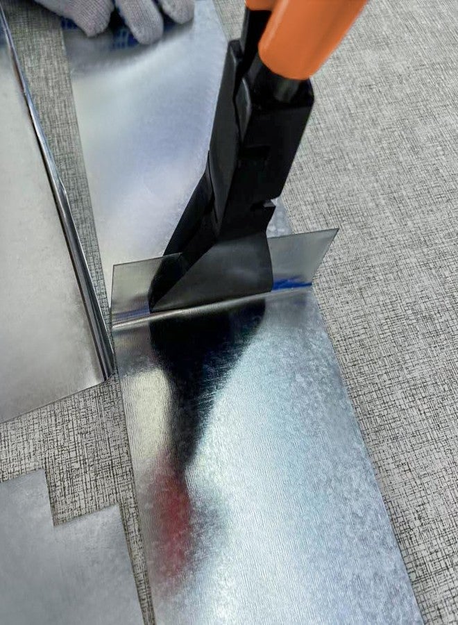 LEONTOOL 11 بوصة أدوات خياطة يدوية للصفائح المعدنية فكوك مستقيمة كماشة صفائح معدنية بمقبض من البولي فينيل كلوريد كماشة ثني الصفائح المعدنية أداة ثني المعادن أداة ثني الصفائح المعدنية لثني وتسطيح الصفائح المعدنية - Image 3