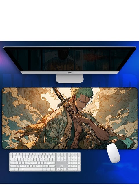 Anime One Piece Mouse Pad, Extended Large Gaming Mouse Pad, Non-Slip Rubber Base And Stitched Edge Desk Pad For Computer Home Office Work And Study