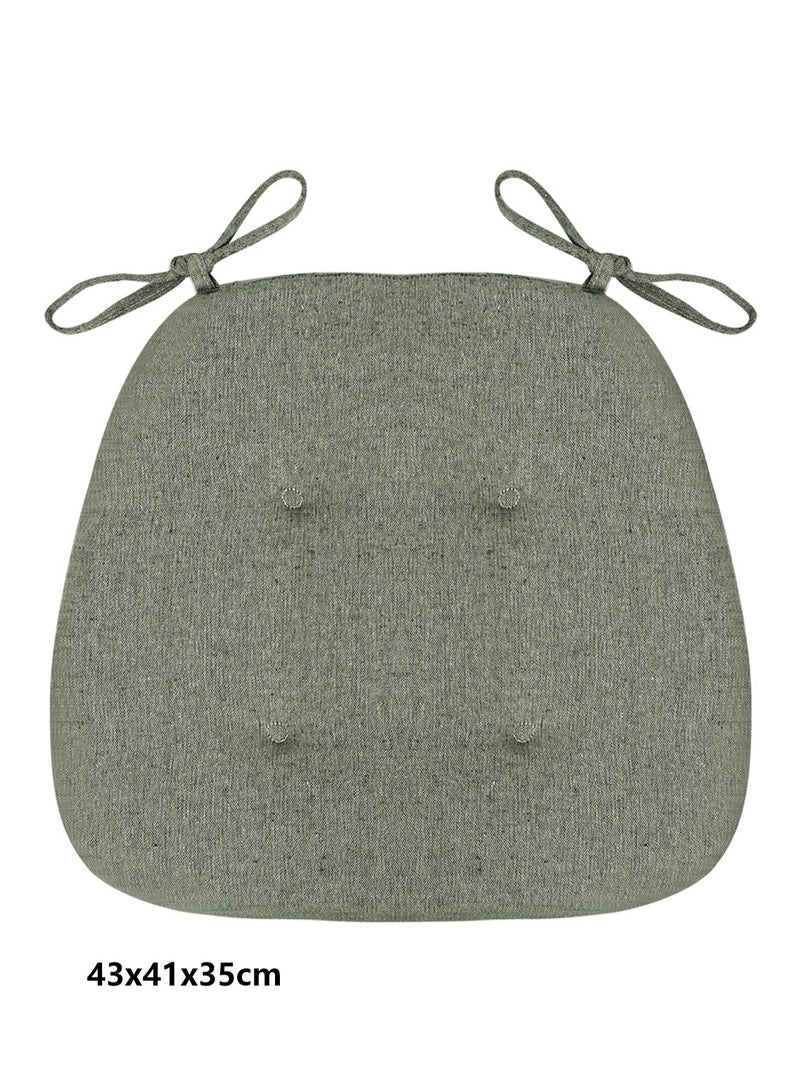 Japanese Style Buttocks Cushion Chair Cushion Fabric Breathable Student Chair Cushion Nordic Stool Dining Table Chair Office Cushion (green)  - Image 2