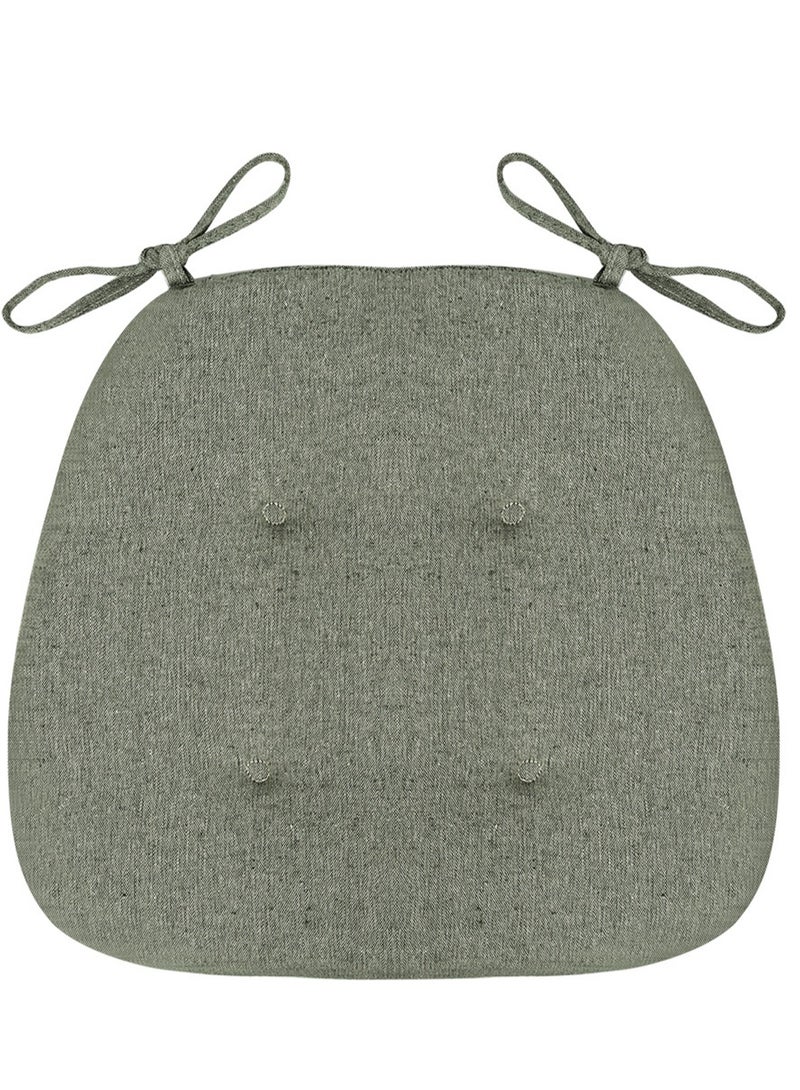 Japanese Style Buttocks Cushion Chair Cushion Fabric Breathable Student Chair Cushion Nordic Stool Dining Table Chair Office Cushion (green)  - Image 1