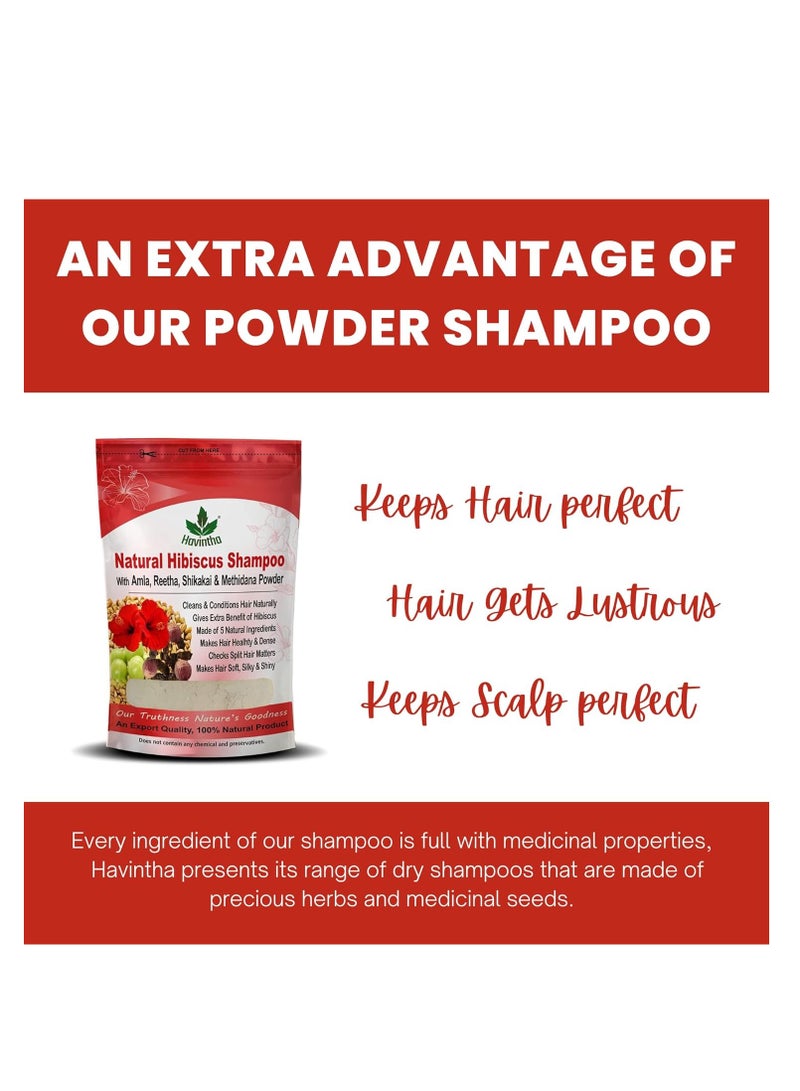 Havintha Havintha Natural Hair Shampoo Hibiscus Powder For Men & Women, Totally Organic | Paraben and Sulphate Free Shampoo - 227gm (Pack of 1) - Image 5