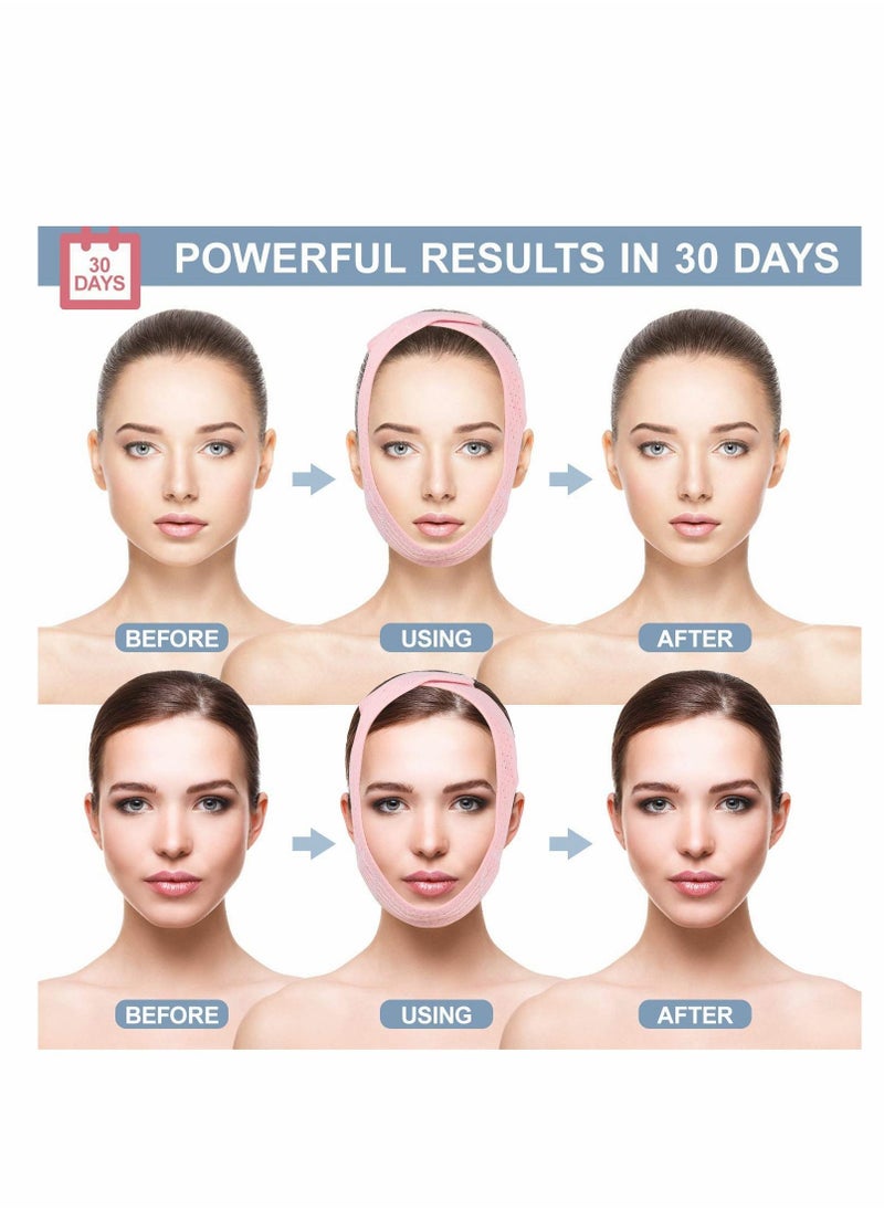 SYOSI - Double Chin Reducer, Face Slimming Strap, V Line Lifting Mask Strap for Women and Men, Anti-Wrinkle Shaggy Skin - Image 1