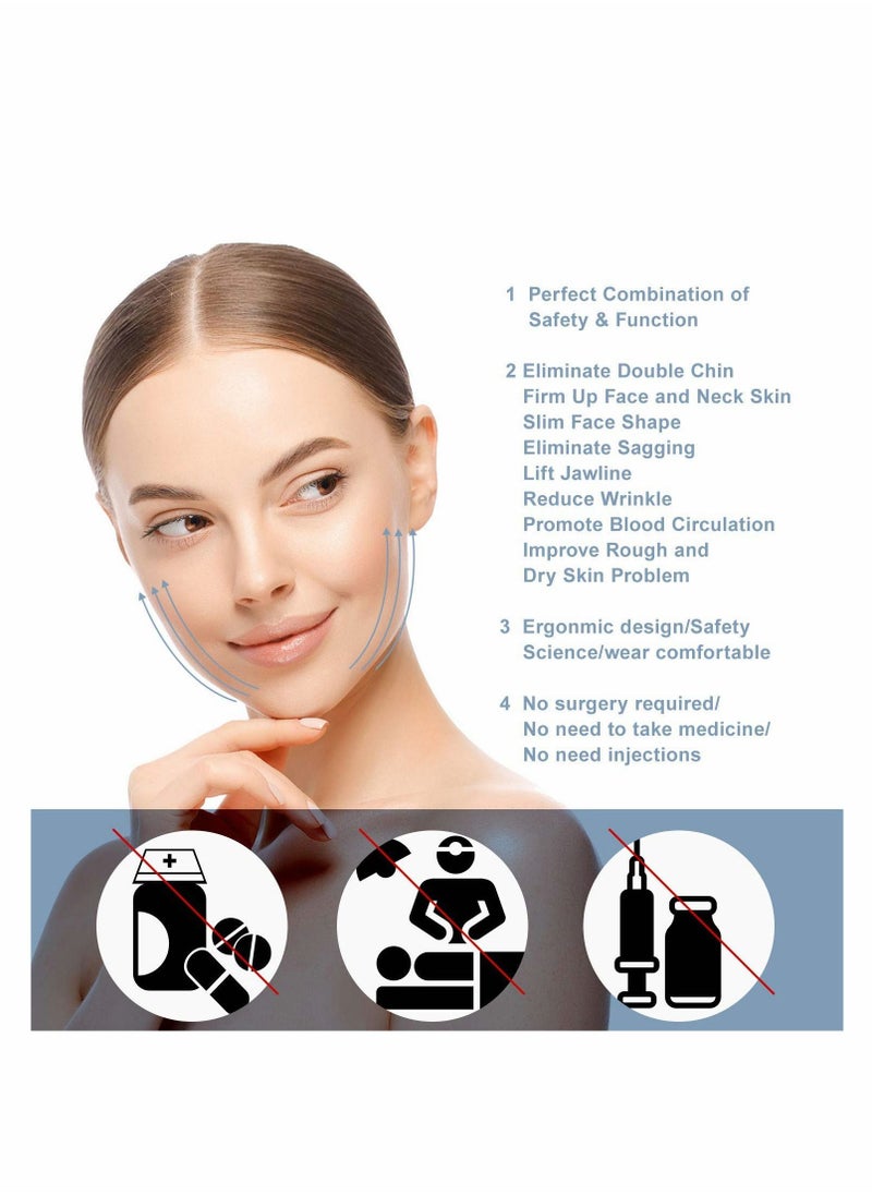 SYOSI - Double Chin Reducer, Face Slimming Strap, V Line Lifting Mask Strap for Women and Men, Anti-Wrinkle Shaggy Skin - Image 1