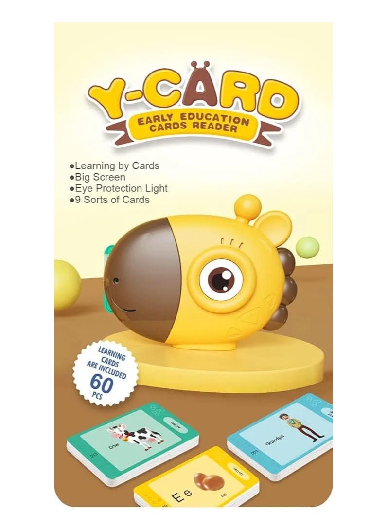 Generic - An electronic card reader with an attractive design and interactive learning fun, helping your child learn letters and words with a speaking voice and exciting sounds of animals and transportation, featuring rich content and 60 educational cards full of fun and knowledge! - Image 1