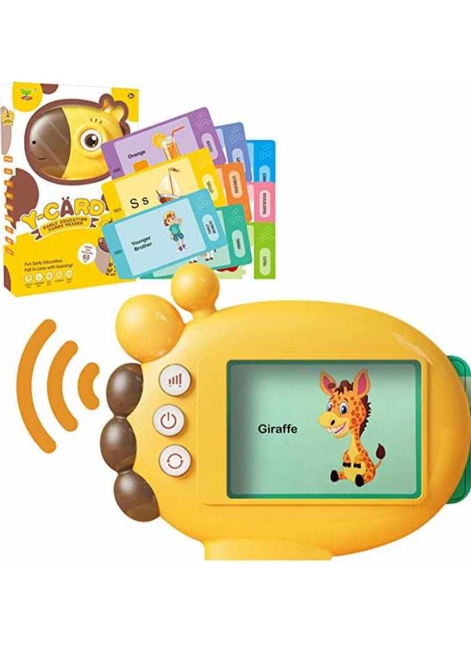 Generic - An electronic card reader with an attractive design and interactive learning fun, helping your child learn letters and words with a speaking voice and exciting sounds of animals and transportation, featuring rich content and 60 educational cards full of fun and knowledge! - Image 1