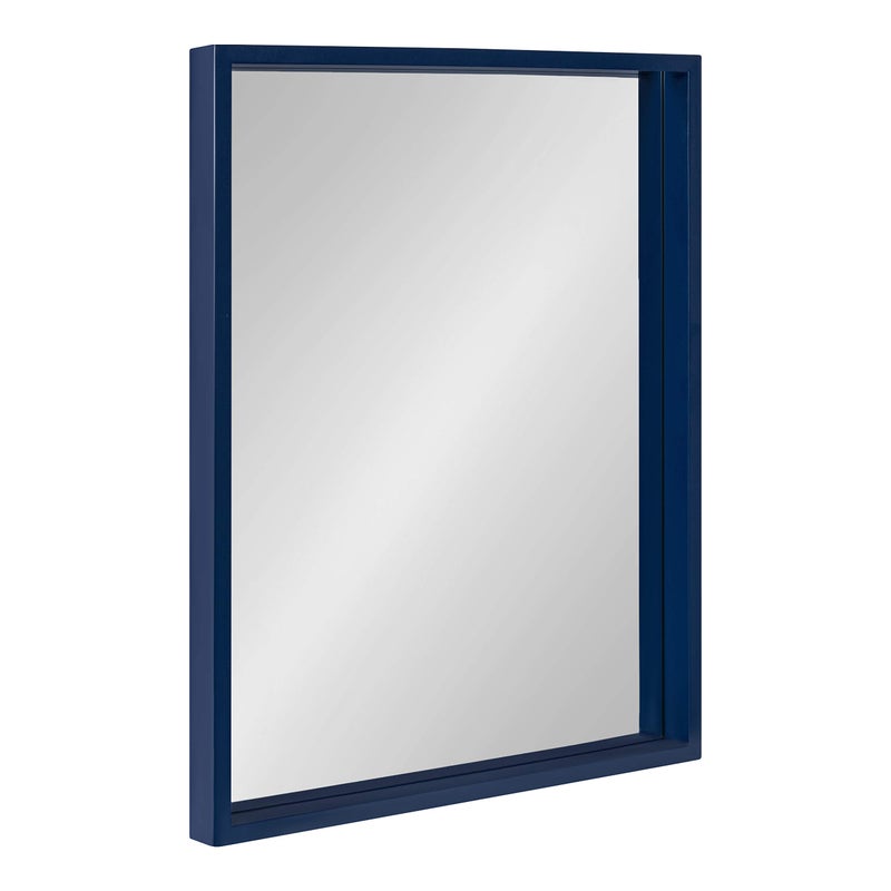 Kate and Laurel Kate and Laurel Travis Modern Wall Mirror 18 x 24 Navy Blue Transitional Rectangle Mirror for Wall 