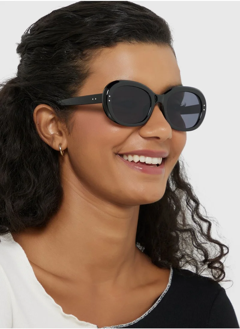 Ginger Oversized Round Len Sunglasses