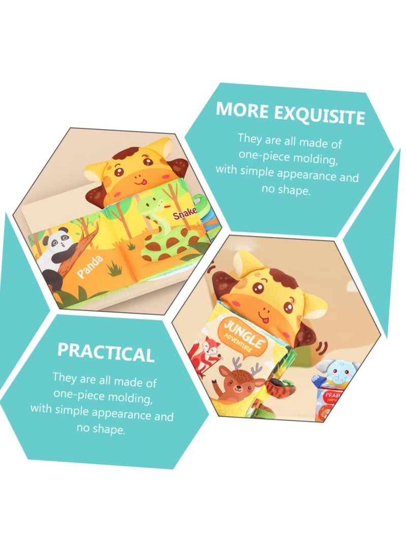 Excefore Cloth Book Cognition Training Book, Montessori Teaching Animal Cognition Book, Interactive Cloth Book Handwritten Peach Skin Baby Touch - Image 5