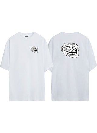 Unisex Internet Troll Trollface Rage Funny Front Back Printed White Oversize T-Shirt - pzsku/Z10F2DAD33DCF28E5A17CZ/45/_/1735510040/f1bc9ca1-0e2d-4eaa-833a-71933439859c
