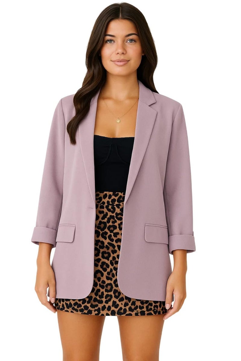 KOTTY Womens Soild Regular fit Full Sleeve Formal -Casual Blazer(Purple,S) - Image 1