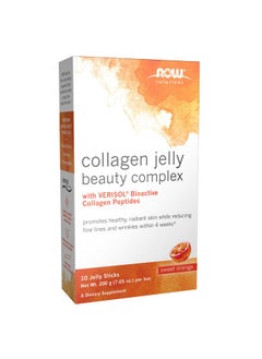 now Solutions Collagen Jelly Beauty Complex Sweet Orange Flavor 10 Jelly Sticks  - Image 2