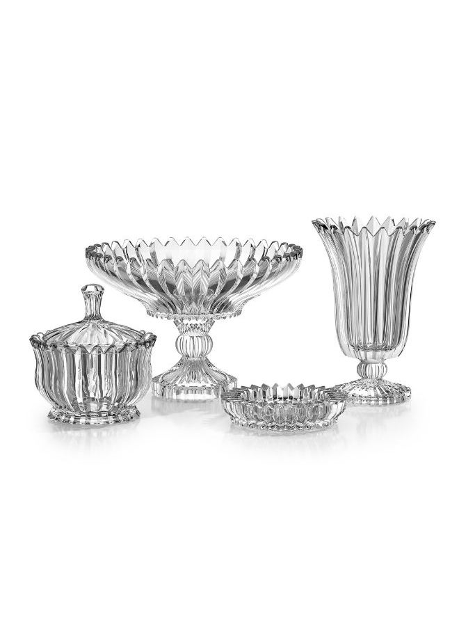 Premium Brasilia Foam Glassware Set - 4 Pieces Gift Set for gift Special Occasions, Includes Fruit Plate, Candy Bowl, Vase, and Ashtray, Transparent Glass, Elegant Tableware - pzsku/Z10F2E4EA24EAF0A979CCZ/45/_/1733661124/cae5e4cc-f5cb-4827-addf-5e6bb353a6e8