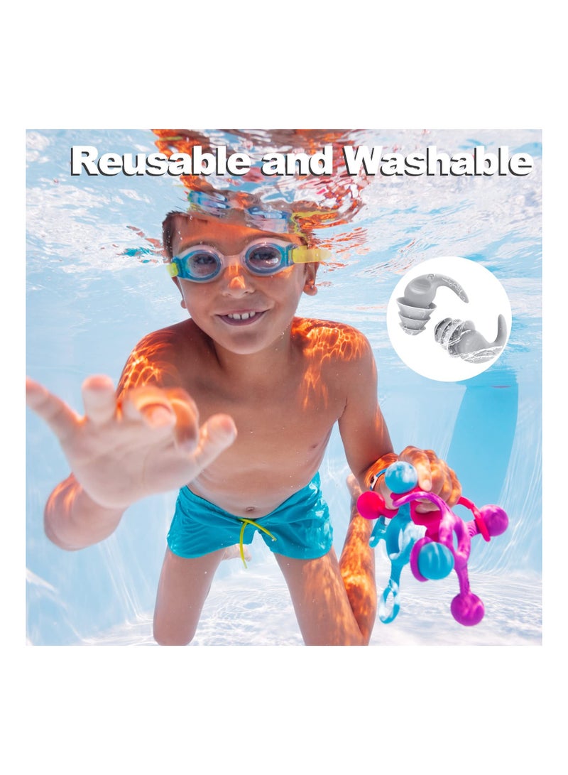 SOLARAE 5 Pairs of Reusable Silicone Ear Plugs for Noise Cancellation - Ideal for Swimming, Concerts, Musicians, and Shooting Activities. - Image 4