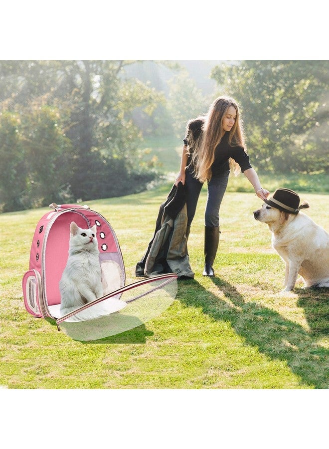 Generic Pet Portable Travel Bag Cum Carrier Space | Multi-Air Vents, Waterproof And Light-Weight | Astronaut Transparent Capsule For Hiking And Outdoor Backpack For Dog, Cat & Small Pets (Multicolor)  - Image 4