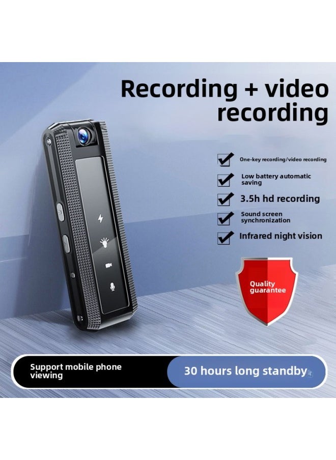 Generic Law Enforcement Recorder Recording Pen Tape Recording Dv Video Recording Function All-in-one Sports Camera HD MCPIC-Body Color:Ultimate Version 128g Card [recording And Video + Night Vision + 180°Lens Rotation]  - Image 1