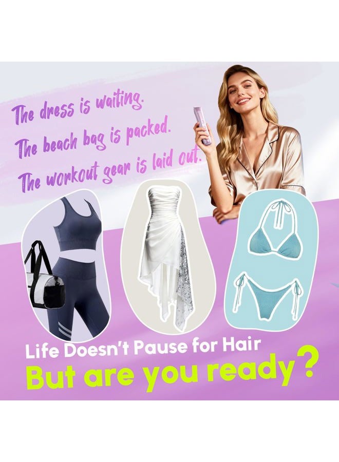BYART Bikini Trimmer for Women - 2-in-1 Body & Facial Hair Trimmer for Shaving, Wet & Dry Use Cordless Electric Razors for Legs, Underarms, Pubic, Ceramic Blade for Sensitive Skin - No Nicks No Bumps - Image 2