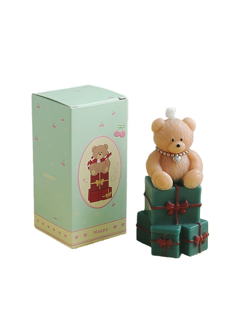 Handmade Cute Bear Scented Candles Set of 4 - Velvet Rose, Sage & Sea Salt, White Peach Oolong, Blue Bell Fragrances - Image 3