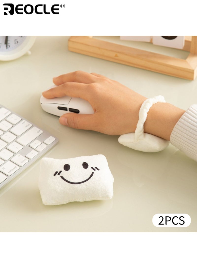 REOCLE 2PCS Memory Foam Mouse Wrist Pads with Ergonomic Support and Lightweight Design Gel Cushioned Wrist Rests with Compact Size for Office Computer Typing Use - Image 1