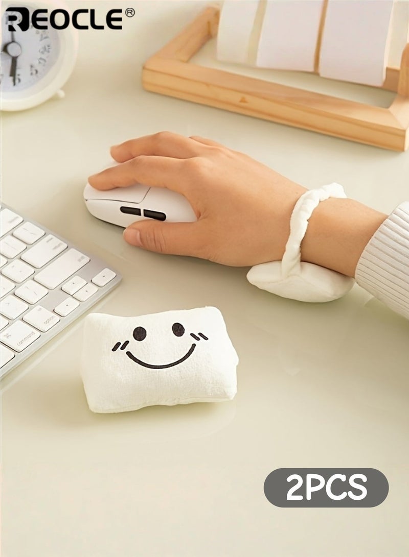 REOCLE 2PCS Memory Foam Mouse Wrist Pads with Ergonomic Support and Lightweight Design Gel Cushioned Wrist Rests with Compact Size for Office Computer Typing Use - Image 1