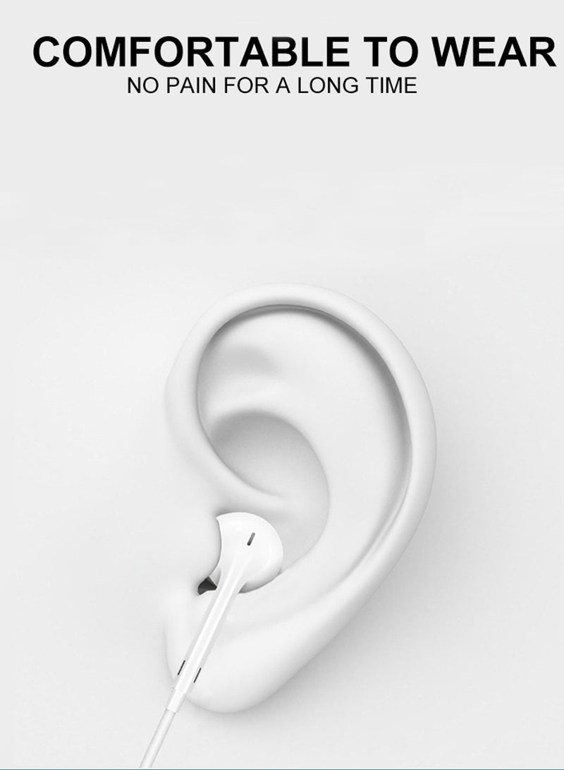 CHAPPELINE Stereo Earphone HA1 3.5 mm Jack Port With High Quality Sound White - Image 4