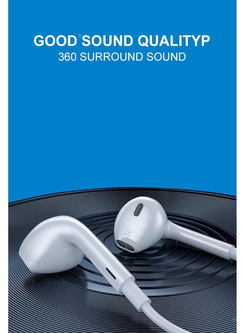 CHAPPELINE Stereo Earphone HA1 3.5 mm Jack Port With High Quality Sound White - Image 5