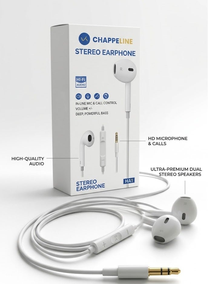 chappeline Chappeline Stereo Earphone HA1 3 Jack Port With High Quality Sound Z10F30EAE77F536BADE87Z