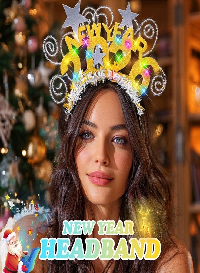Zoestar Light Up 2026 Headband LED New Year Headbands NYE Glow Party Hair Accessories for Women - Image 4