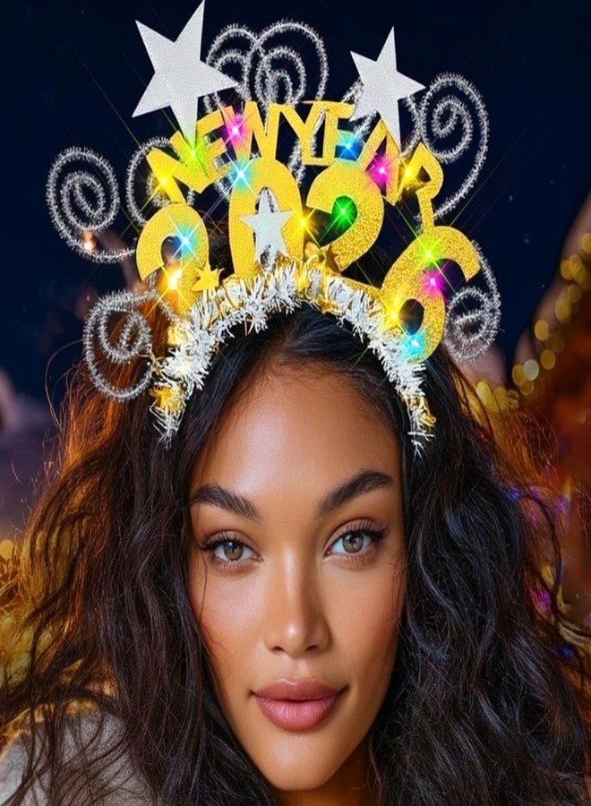 Zoestar Light Up 2026 Headband LED New Year Headbands NYE Glow Party Hair Accessories for Women - Image 2