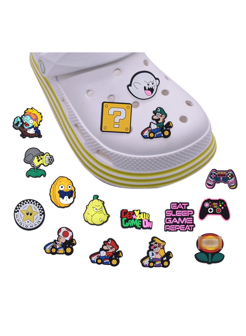 Excefore 32PCS Game Croc Charms for Girls Adults, Kawaii Shoe Charms for Croc Clogs Sandals Decoration, Shoe Charms for Wristband Bracelets, Sandals Decoration Accessories - Image 2