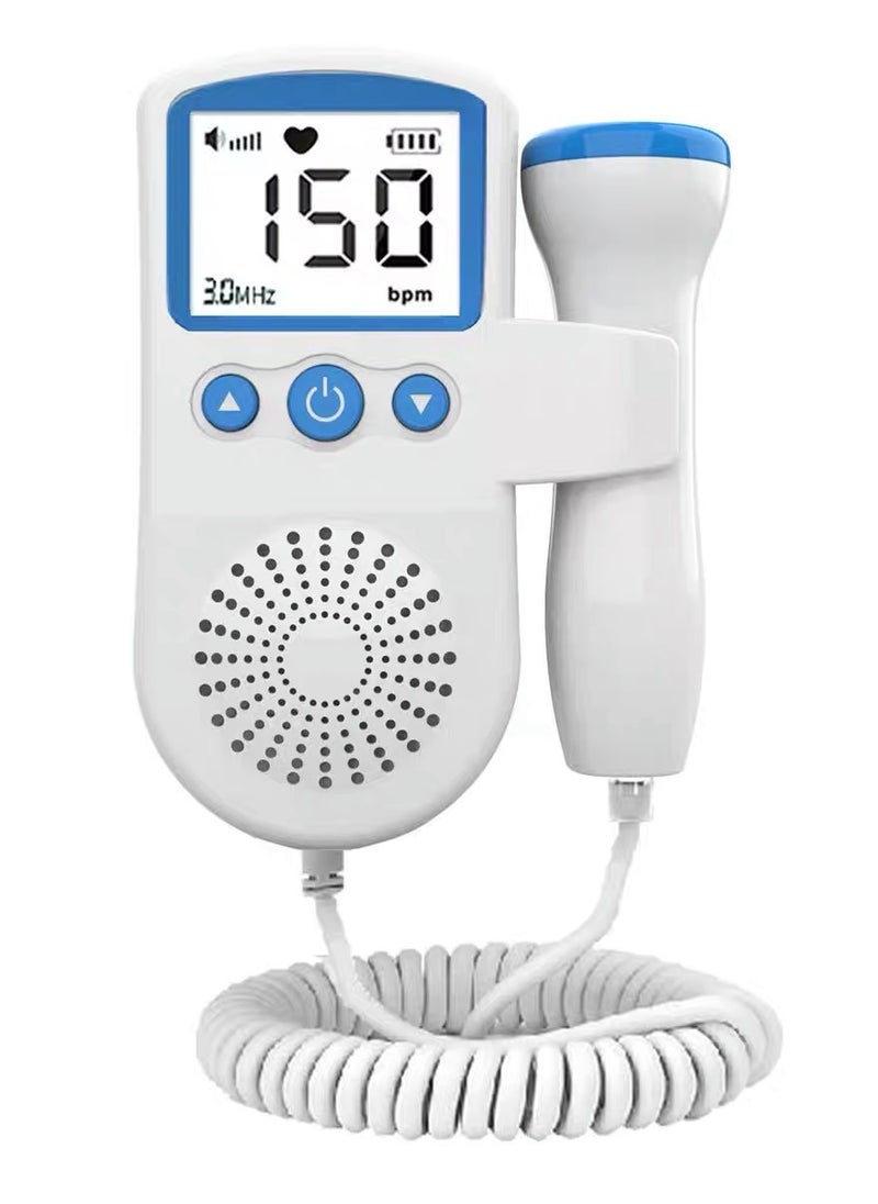 Cool Baby Fetal Doppler Detector， Baby Heart Beat Rate Probe ，Prenatal Monitor Ultrasonic。  - Image 1