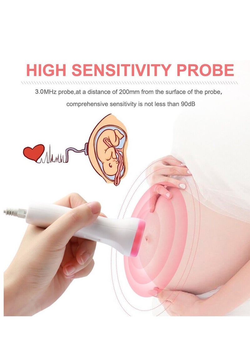 Cool Baby Fetal Doppler Detector， Baby Heart Beat Rate Probe ，Prenatal Monitor Ultrasonic。  - Image 2