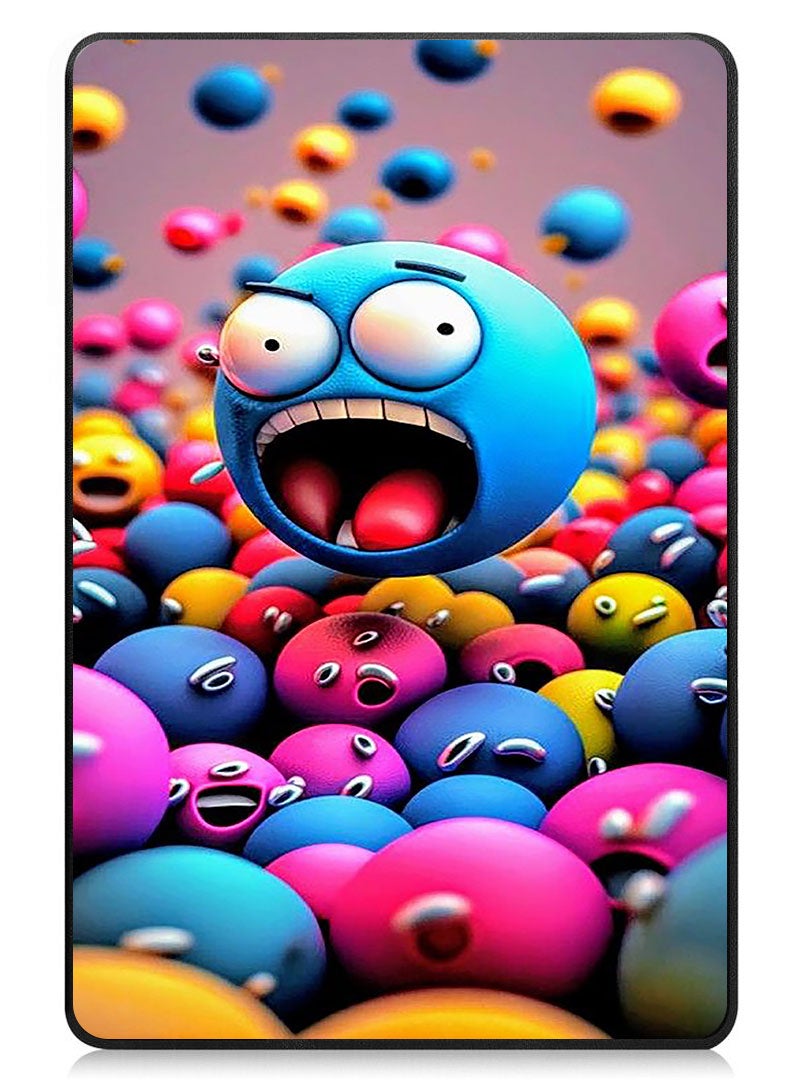 Theodor Protective Flip Case For Huawei MatePad SE 11 (2024) With Trifold Stand Auto Wake Sleep Shockproof Cover Colourful Balls  - Image 1
