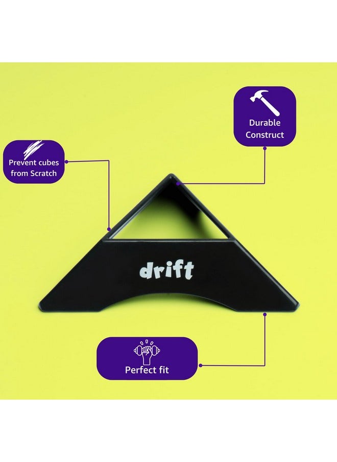 Cubelelo - Drift 5x5 Black with Cube Lubricant and Stand Combo | High-Performance Speed Cube | Smooth Turning & Durable | Ideal for All Ages | Perfect for Training & Competitive Cubing - Image 1