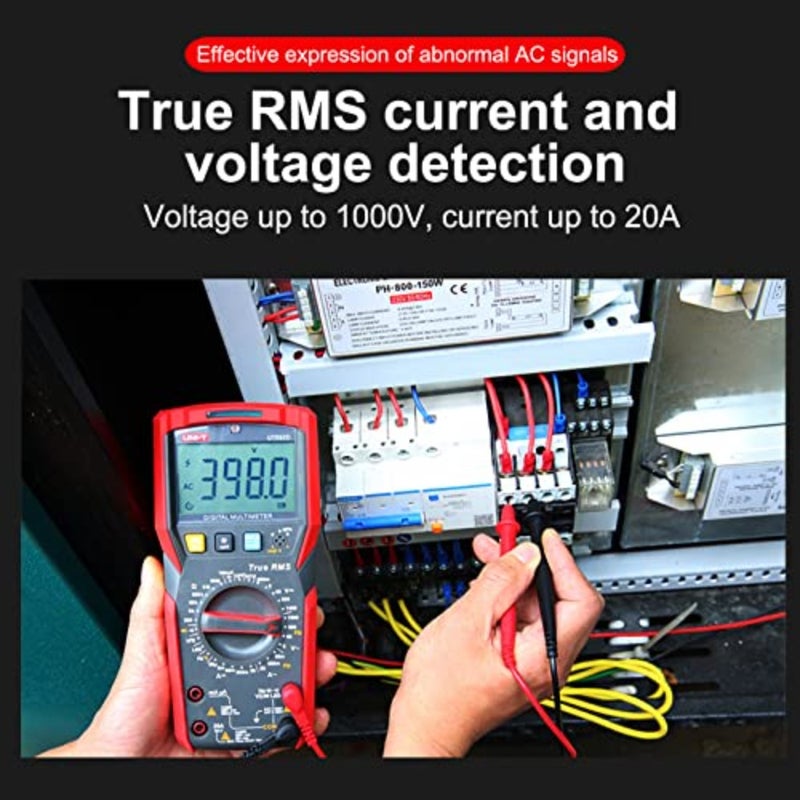 الكل في واحد جهاز قياس رقمي متعدد صحيح RMS 20A مقياس متعدد رقمي عالي التيار NCV/مكثف/الصمام الثلاثي/اختبار LED/درجة الحرارة واختبار السلك المباشر UT89X - Image 2