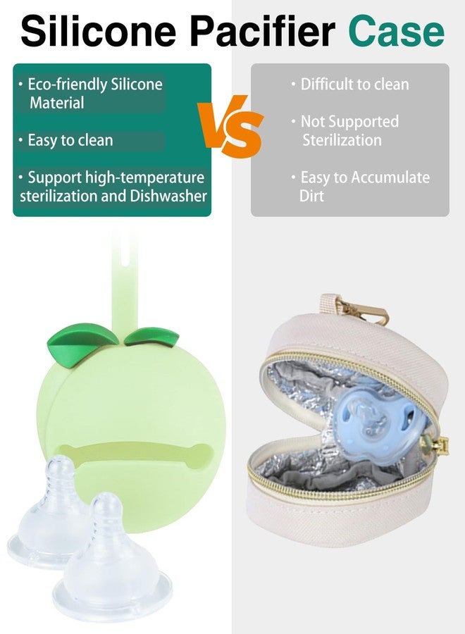 KUBYA Diaper Bag Tote, Puffer Quilted Baby Diaper Tote Bags Crossbody Hospital Bag Travel Large Mommy Bag, with Silicone Pacifier Case - Image 5