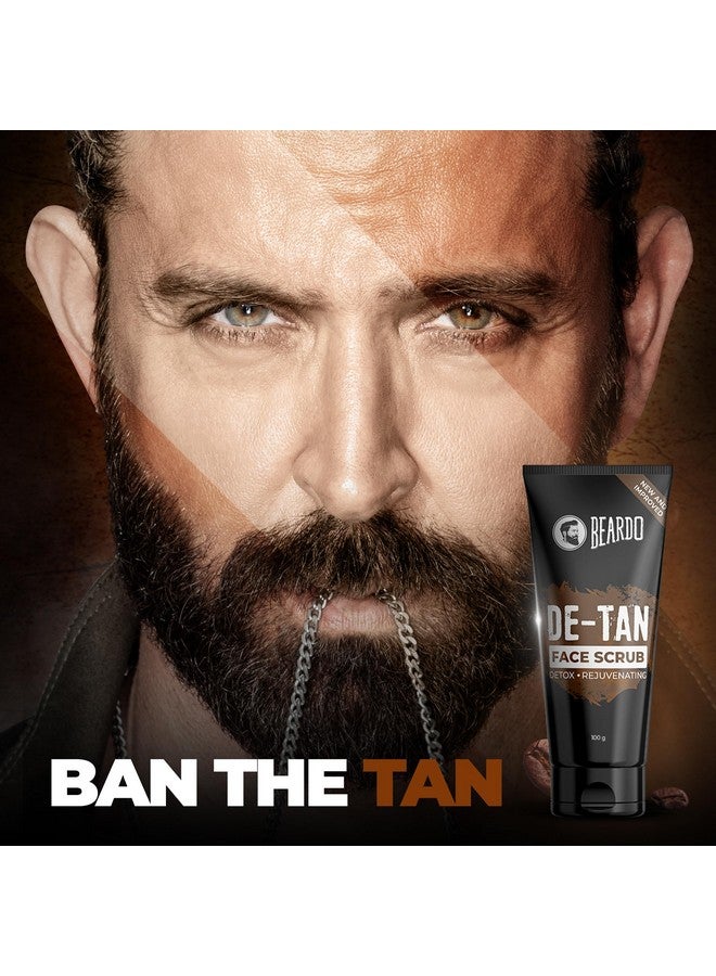 BEARDO De-Tan Face Scrub For Men, 100G | Blackhead & Tan Removal | Dual Bead Exfoliation | Coffee Detox | Oil Control - Image 2