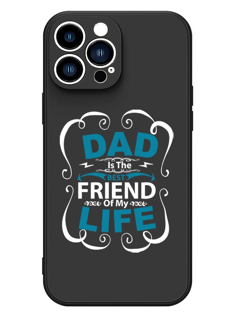 Theodor غطاء سليم واقي من السيليكون السائل مع حماية كاملة للجسم ضد الخدوش والصدمات لجهاز آيفون 13 برو ماكس باللون الأسود - أب أكثر من أي شخص آخر باللون الأسود - Image 1