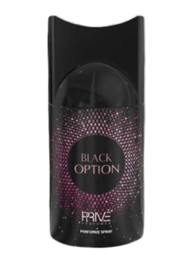 PRIVE 11 Pieces Black Option Body Spray 250ML - Image 2