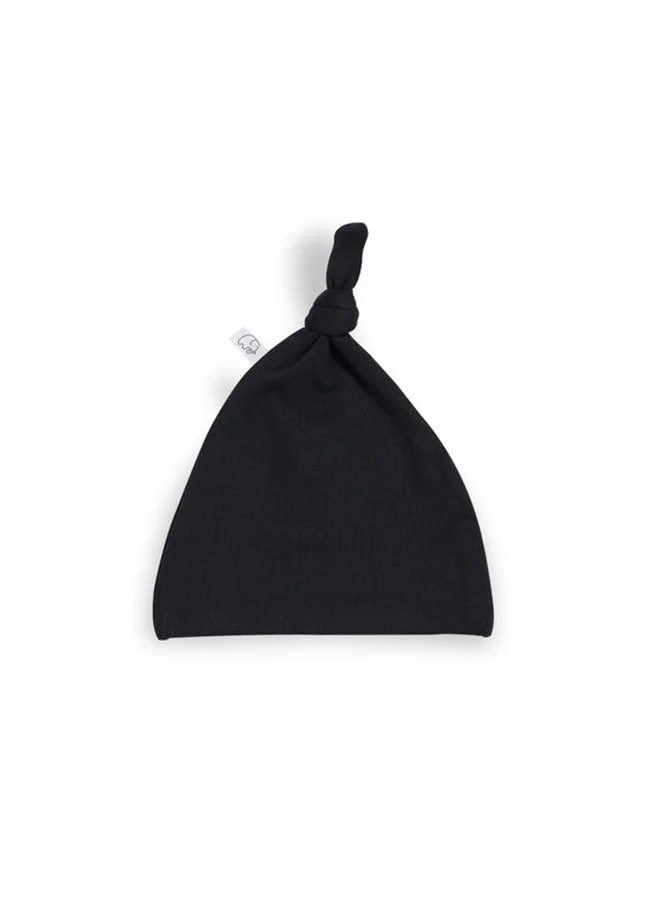 Anvi Baby Organic Bamboo Beanie and Swaddle Set  Charcoal Black