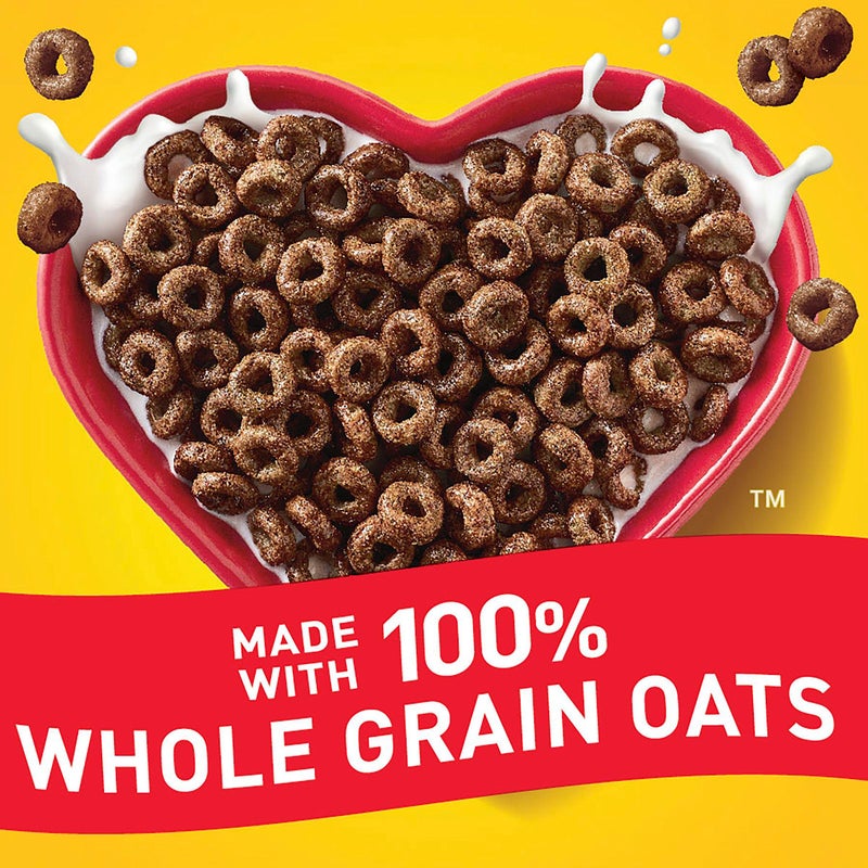 Cheerios Chocolate Cheerios, Heart Healthy Gluten Free Breakfast Cereal, Made with Whole Grain Oats, Family Size, 19.2 oz - Image 4