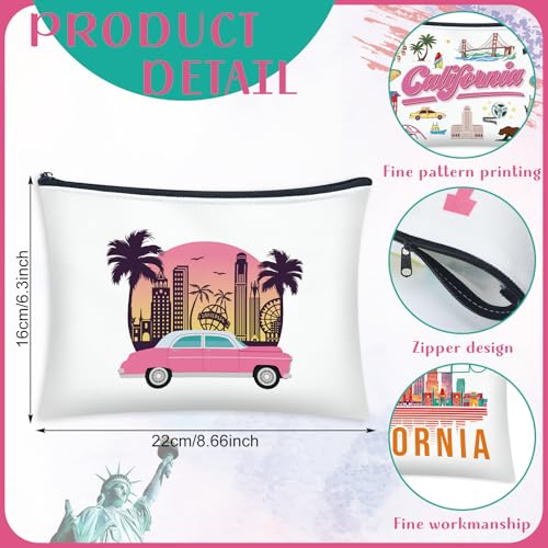 Bulyoou 16 Pcs Los Angeles Cosmetic Bag Souvenir Gifts Makeup Bag Travel Vacation Zipper Pouch Purse for Women Birthday Trip Gifts Party Favors - Image 2