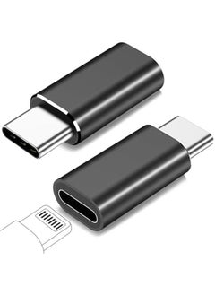 Generic Lightning Female to USB C Male Adapter for iPhone, iPad, Samsung - 27W PD Fast Charging & Data Transfer - Type C Charger Cable - Not for Audio/OTG - Black  - Image 1