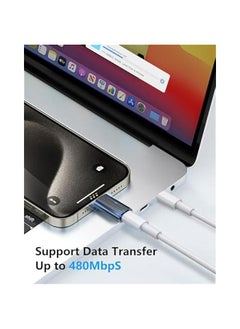 Generic Lightning Female to USB C Male Adapter for iPhone, iPad, Samsung - 27W PD Fast Charging & Data Transfer - Type C Charger Cable - Not for Audio/OTG - Black  - Image 3