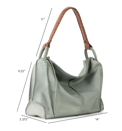 The Sak Los Feliz Hobo in Leather, Lined, Roomy Shoulder Purse, Meadow - Image 3