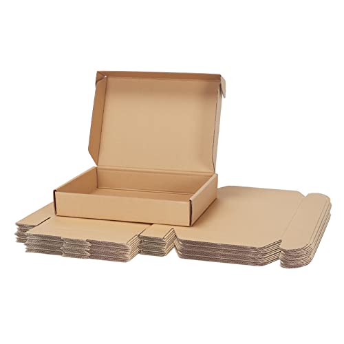 PHAREGE 11x8x2 inch Shipping Boxes Bulk 25 Pack Brown, Tab Lock Tuck Top Mailer Boxes for Packaging Small Business, Medium Cardboard Gift Boxes for Wrapping Mailing Present - Image 1