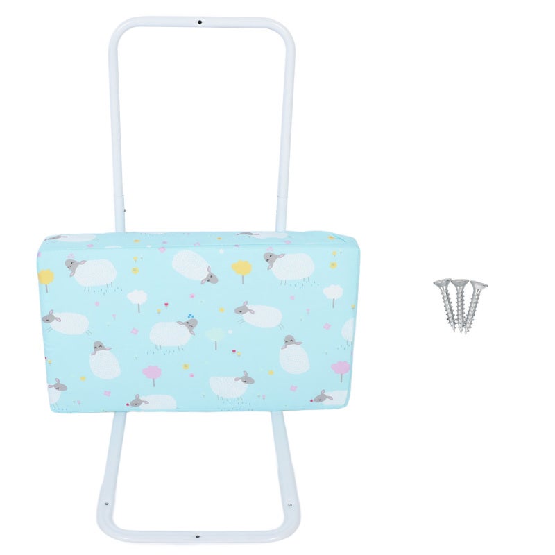 Toddler Bed Rail: Blue, No Gap Safety Design, 5 Adjustable Heights (40cm To 60cm) - Quick Install, Easy Clean Sturdy Bed Guard for Toddler Baby Room, Single Queen King Beds - Image 1
