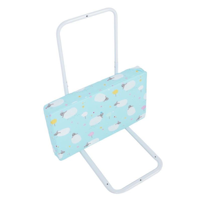 Toddler Bed Rail: Blue, No Gap Safety Design, 5 Adjustable Heights (40cm To 60cm) - Quick Install, Easy Clean Sturdy Bed Guard for Toddler Baby Room, Single Queen King Beds - Image 5
