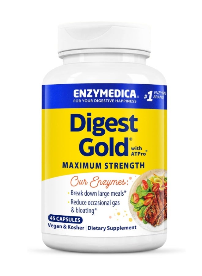 ENZYMEDICA Digest Gold Plus Probiotics 45 Caps - Image 1