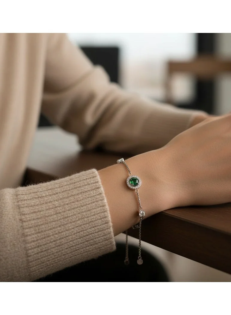 Liu Jo  Liu Jo Celestia Silver Bracelet - Green - LJ2273 for Women | Best Price UAE
